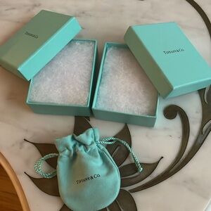 2 tiffany & co boxes with velvet pouch empty